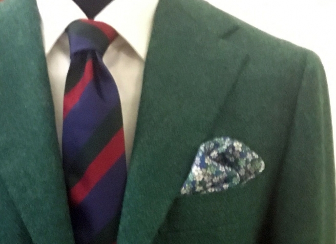 Green shetland wool jacket