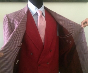Jacket afternoon ruby red color