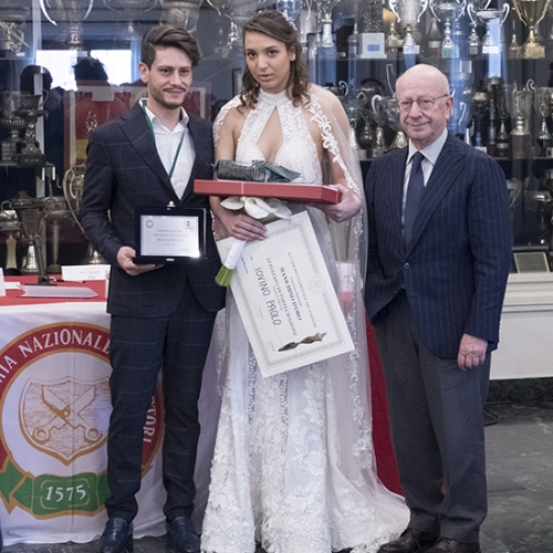 manichino d'oro 2019 circolo canottieri Napoli lello antonelli presidente sartoria